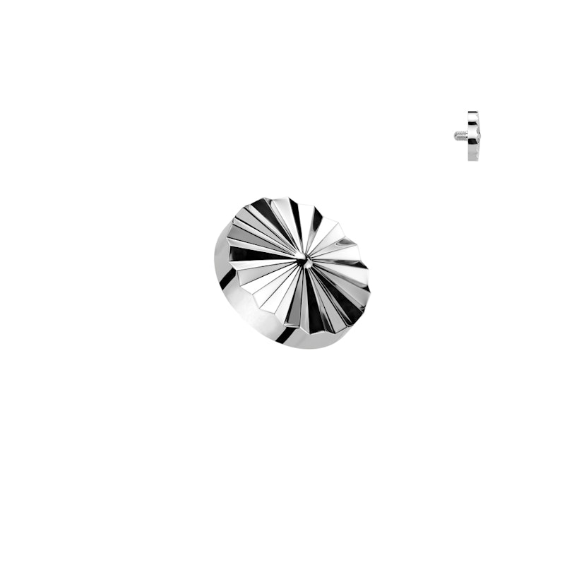 Diamantskåret dermal-top af titanium Kropssmykker - Danmark