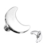 Dermal-top med måne af titanium Piercing - Danmark
