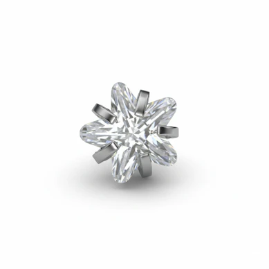 Dermal-top af titanium med stjernesten