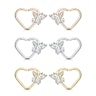 Ørepiercing formet som hjerte med sommerfugl Piercingsmykker - Danmark