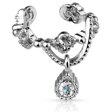 Earcuff med hængende sten