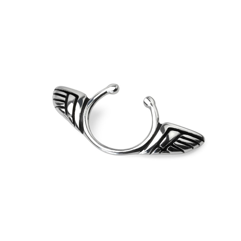 Falsk nipple-ring med vinger af kirurgisk stål Kropssmykker - Danmark