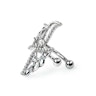 Ear cuff med vinger af kirurgisk stål - sølv Piercing - Danmark