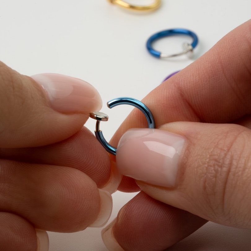 Pakke med 8 fake ringe Piercingsmykker - Danmark