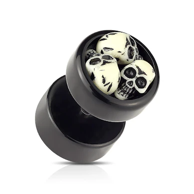Fake plug med skulls