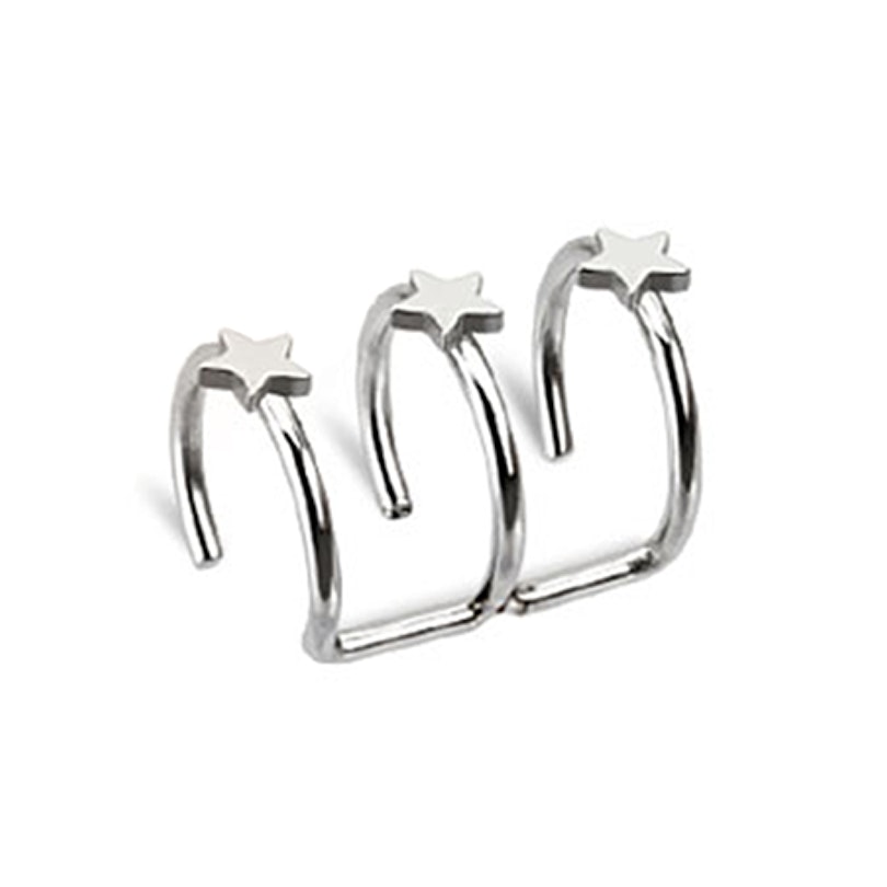 Fake ørepiercing med stjerner Piercinger - Danmark