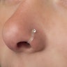 Fake næsepiercing med sten Piercingsmykker - Danmark