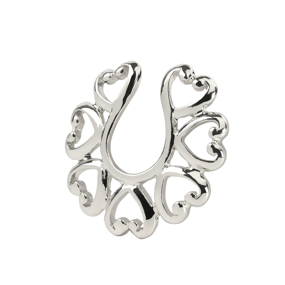 Fake brystskjold med hjerter Piercinger - Danmark