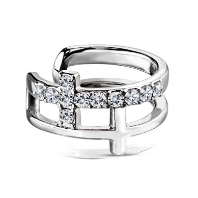 Earcuff med dobbelt kors