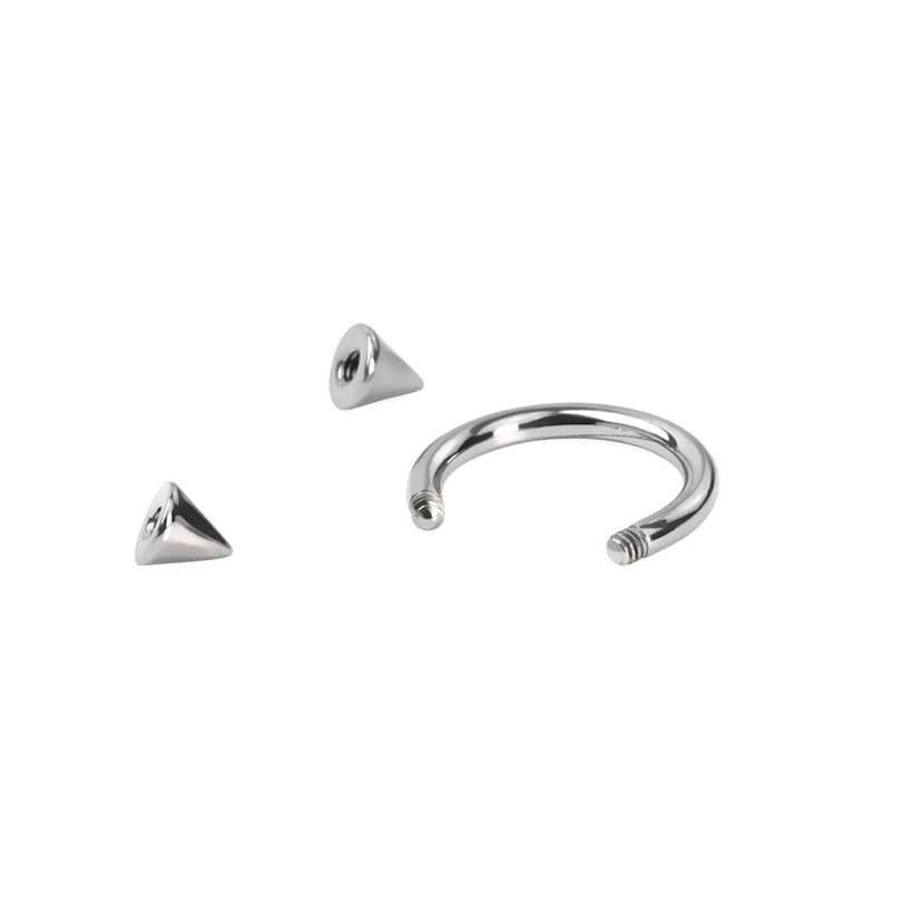 Hestesko af titanium med spikes Piercinger - Danmark