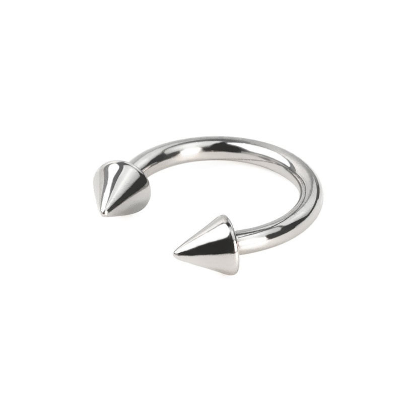 Hestesko af titanium med spikes Kropssmykker - Danmark