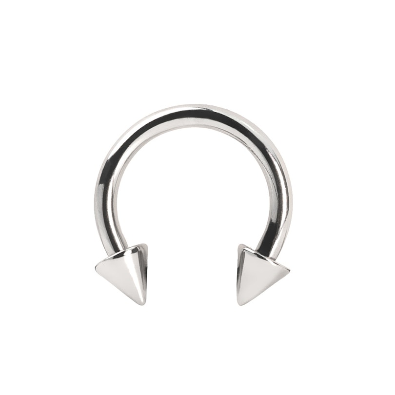 Hestesko af titanium med spikes Kropssmykker - Danmark