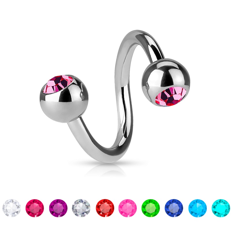 Twisterring med sten Kropssmykker - Danmark