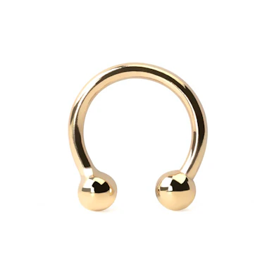 Hestesko af 14 karat guld