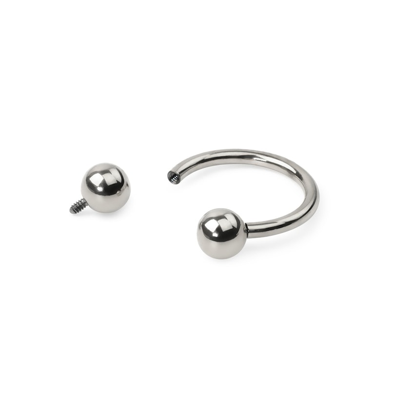 Hestesko af titanium med indvendigt gevind Piercinger - Danmark