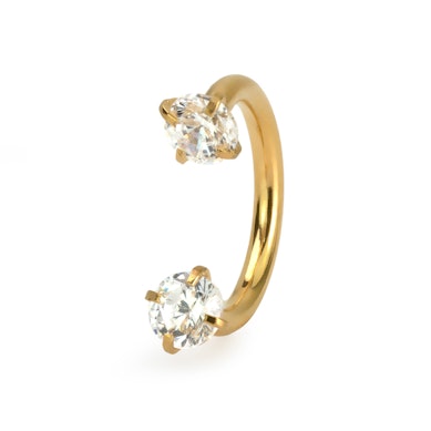 Hestesko med indvendigt gevind og runde sten