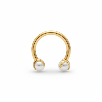 Titaniumhestesko med perler