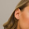 Buet labret med kæde og stenvedhæng Piercinger - Danmark