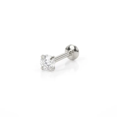Push-in-labret med sten i tandfatning
