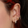 Labret med besat hjerte med sløjfe og indvendigt gevind Piercinger - Danmark