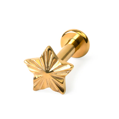 Stjerneformet titaniumlabret med facetter