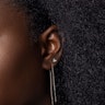 Fin labret med trio af kunstige perler Piercingsmykker - Danmark