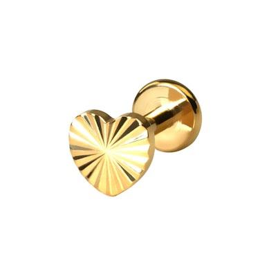 Hjerteformet labret med tekstur