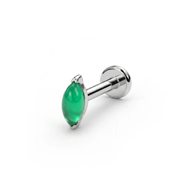 Titaniumlabret med naturlig sten