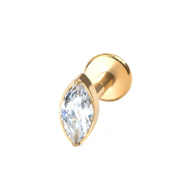 Titaniumlabret med marquise-sten