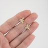 Labret med indvendigt gevind og stenbesat bi Piercingsmykker - Danmark
