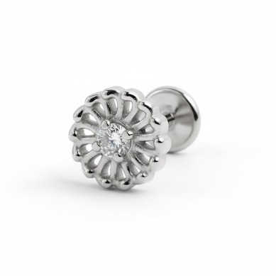 Fin blomsterlabret af titanium