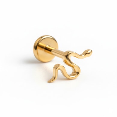 Titaniumlabret med lille slange