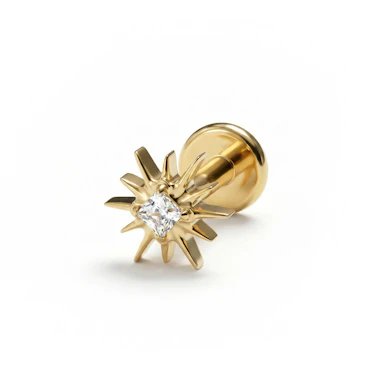 Titaniumlabret med solstråler