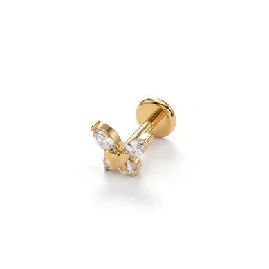 Titaniumlabret med dobbelt sommerfugl