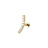 Push-in labret af 14 karat guld med bue af sten Piercinger - Danmark