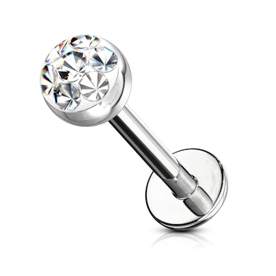 Labret med krystalperle