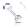 Gennemsigtig labret retainer med kugle Kropspiercing - Danmark