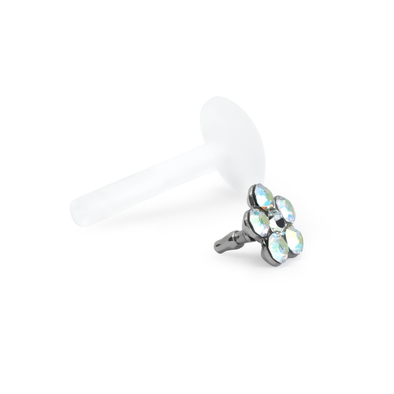 Labret med blomst Piercinger - Danmark