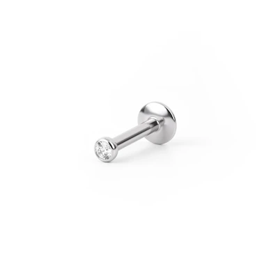 Labret med lille sten og indvendigt gevind