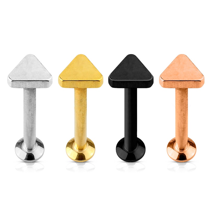 Labret med trekantet top og indvendigt gevind Kropssmykker - Danmark