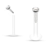 Labret af ptfe med mange forskellige farver sten Kropspiercing - Danmark