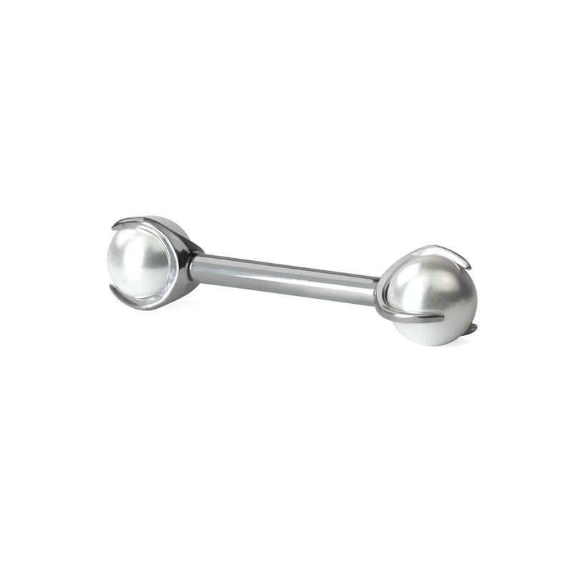 Nipple-stav af titanium med perler Piercinger - Danmark