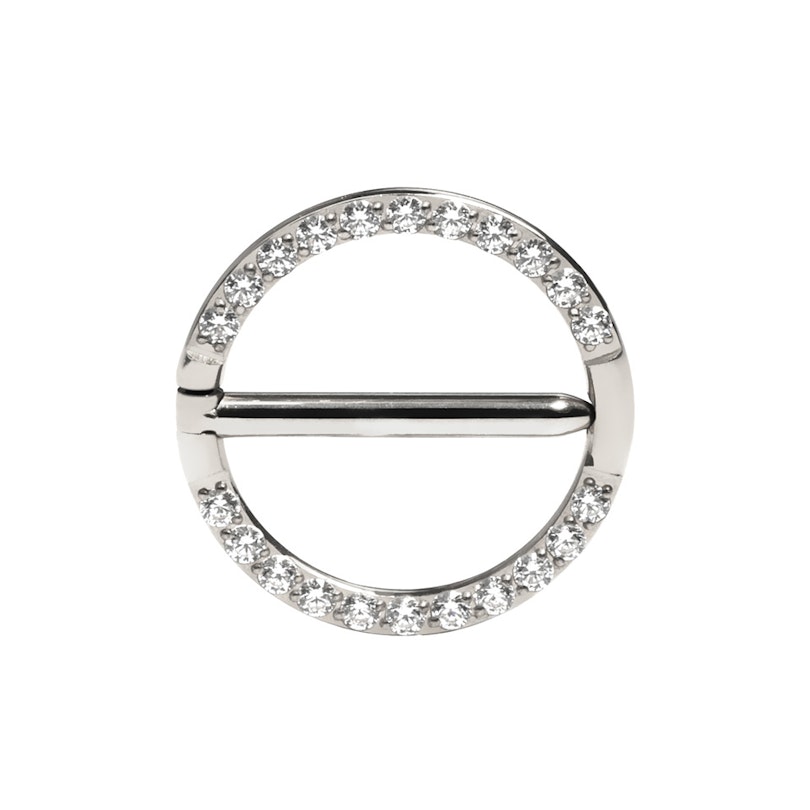 Nipple clicker af titanium med pavé-sten Piercinger - Danmark