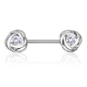 Brystpiercing med sten i rose Piercinger - Danmark