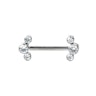 Push-in nipplepiercing med sten i forskellige farver Piercinger - Danmark
