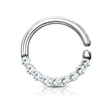 Septumpiercing med stenbesat halvcirkel