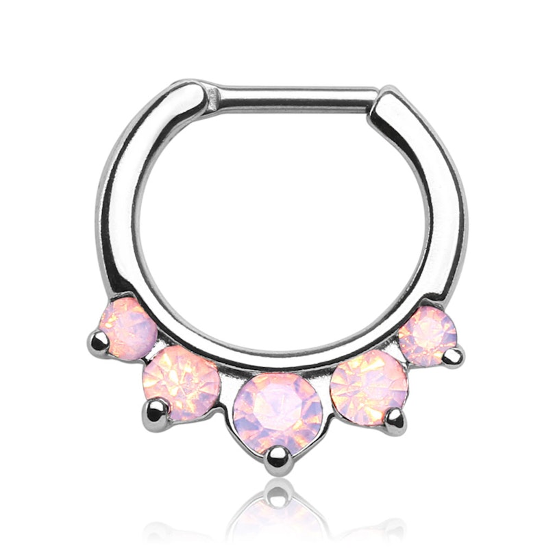 Septumpiercing med store opalitesten Piercing - Danmark