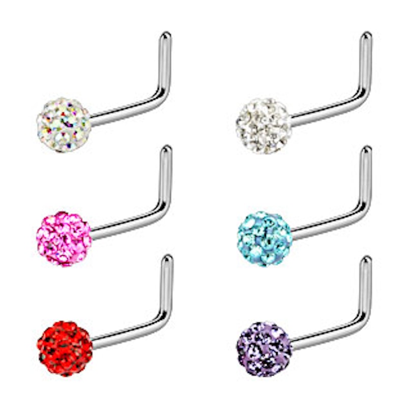 Næsepiercing med mange sten Piercing - Danmark