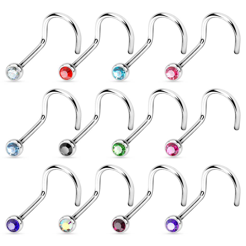 Næseskrue af titanium Kropssmykker - Danmark