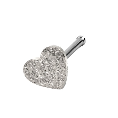 Hjerteformet næsestav med diamanteffekt